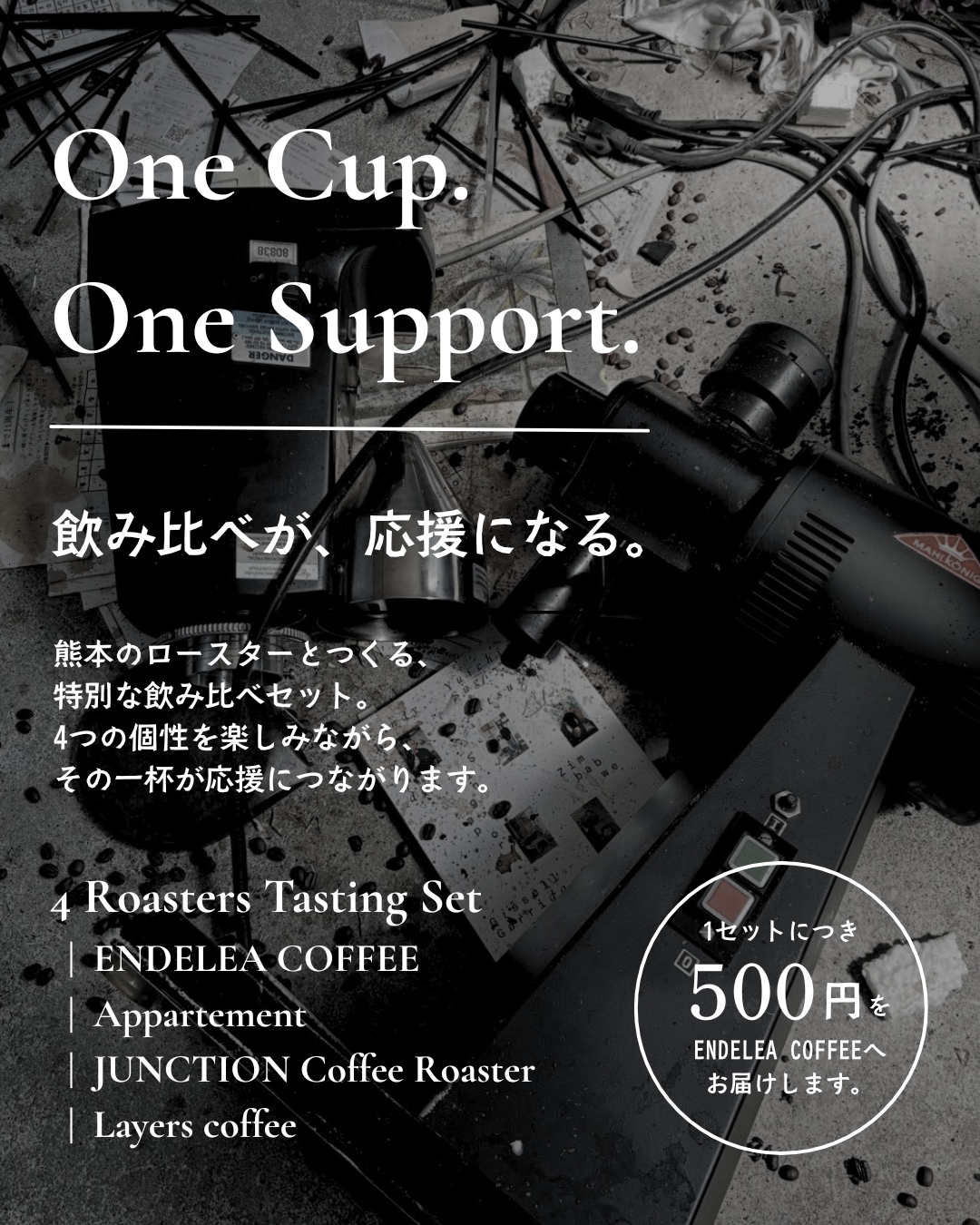 【One Cup. One Support】飲み比べが、応援になる。- 4 Roasters Tasting Set -